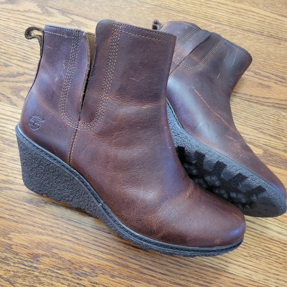 Timberland Amston Chelsea Wedge Boots Booties Ankle - Picture 2 of 8